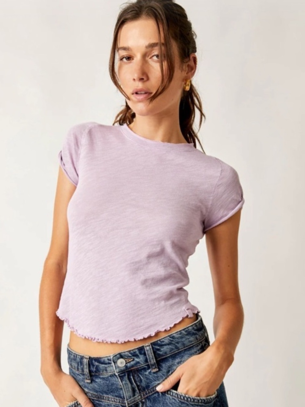 NWOT We The Free Lilac Be My Baby Short-Sleeve tee XS